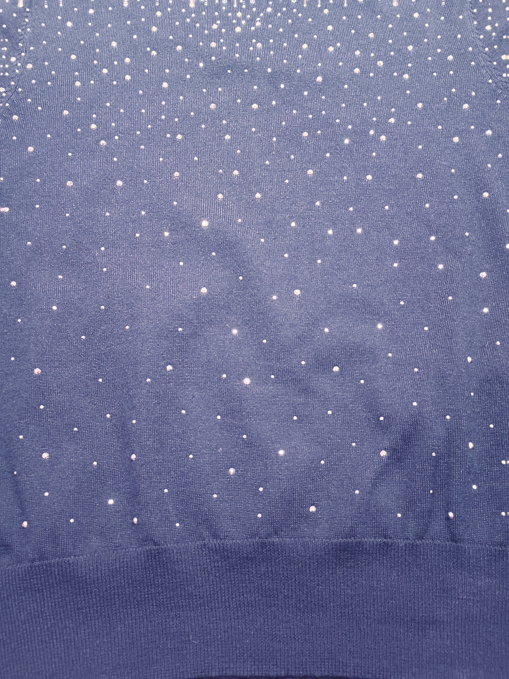 Nanette Lepore Blue Crewneck Sweater with Sparkle Studs XL - Picture 11 of 11